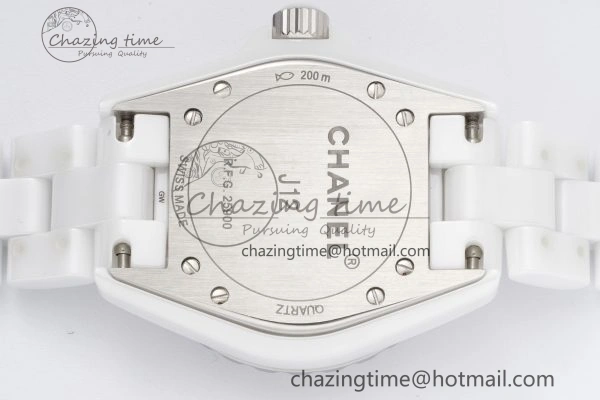 Colorful J13 33mm XF 1:1 Best Edition White Korea Ceramic White No Date Diamonds Dial on Bracelet Swiss Quartz 6462