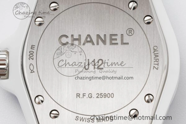 Colorful J13 33mm XF 1:1 Best Edition White Korea Ceramic White No Date Diamonds Dial on Bracelet Swiss Quartz 6462