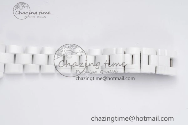 Bright J13 33mm XF 1:1 Best Edition White Korea Ceramic White No Date Diamonds Dial on Bracelet Swiss Quartz 6461