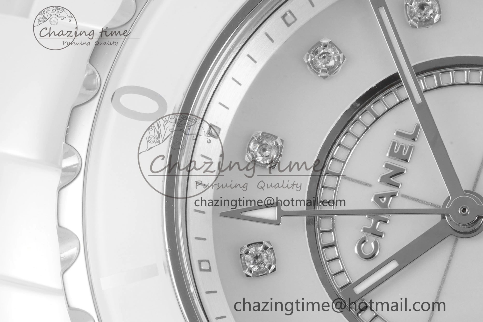 Bright J13 33mm XF 1:1 Best Edition White Korea Ceramic White No Date Diamonds Dial on Bracelet Swiss Quartz 6461