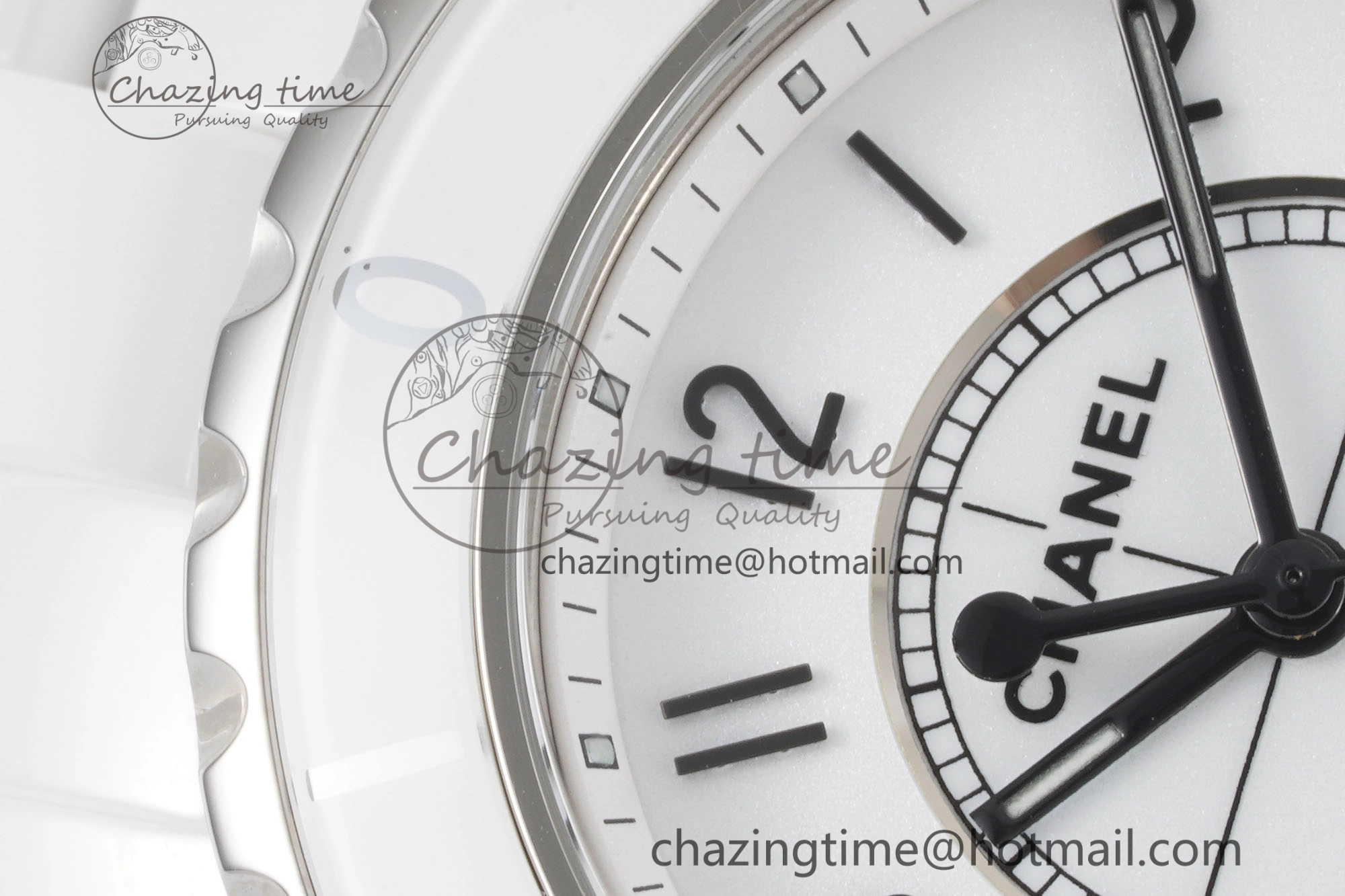Practical J13 33mm XF 1:1 Best Edition White Korea Ceramic White Numeral Dial on Bracelet Swiss Quartz 6460