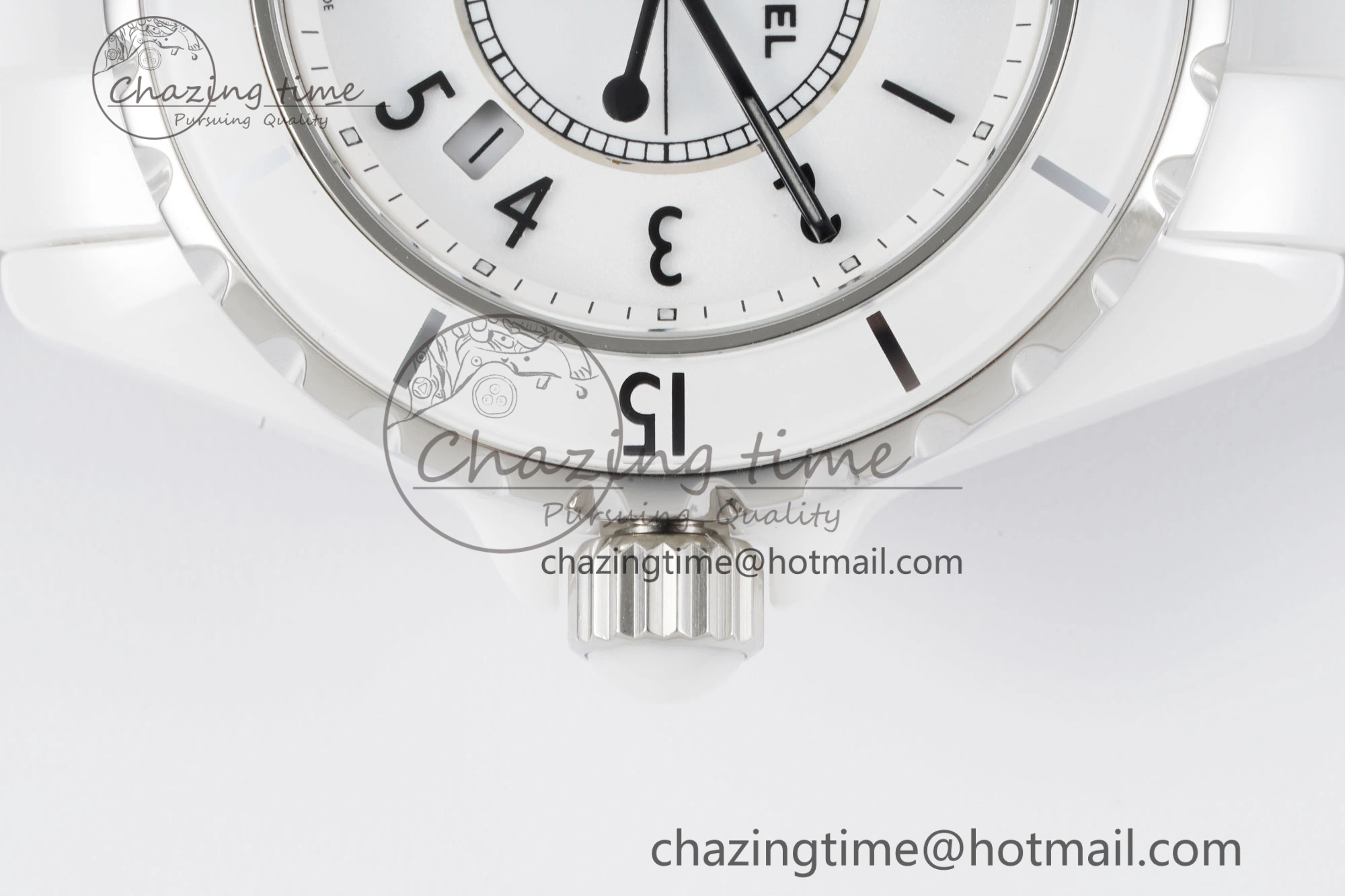Practical J13 33mm XF 1:1 Best Edition White Korea Ceramic White Numeral Dial on Bracelet Swiss Quartz 6460