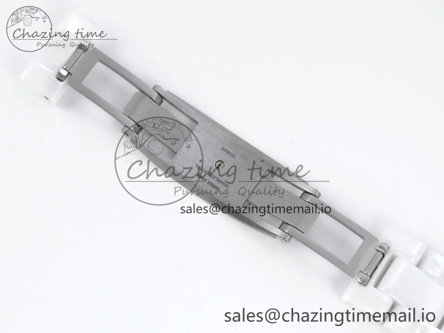 J13 33mm YG White Ceramic HTF 1:1 Best Edition White YG Dial on Bracelet A12. Elegant 6436