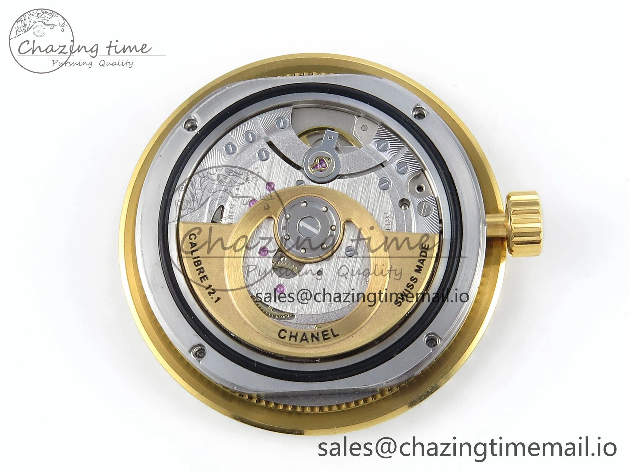 J13 33mm YG White Ceramic HTF 1:1 Best Edition White YG Dial on Bracelet A12. Elegant 6436
