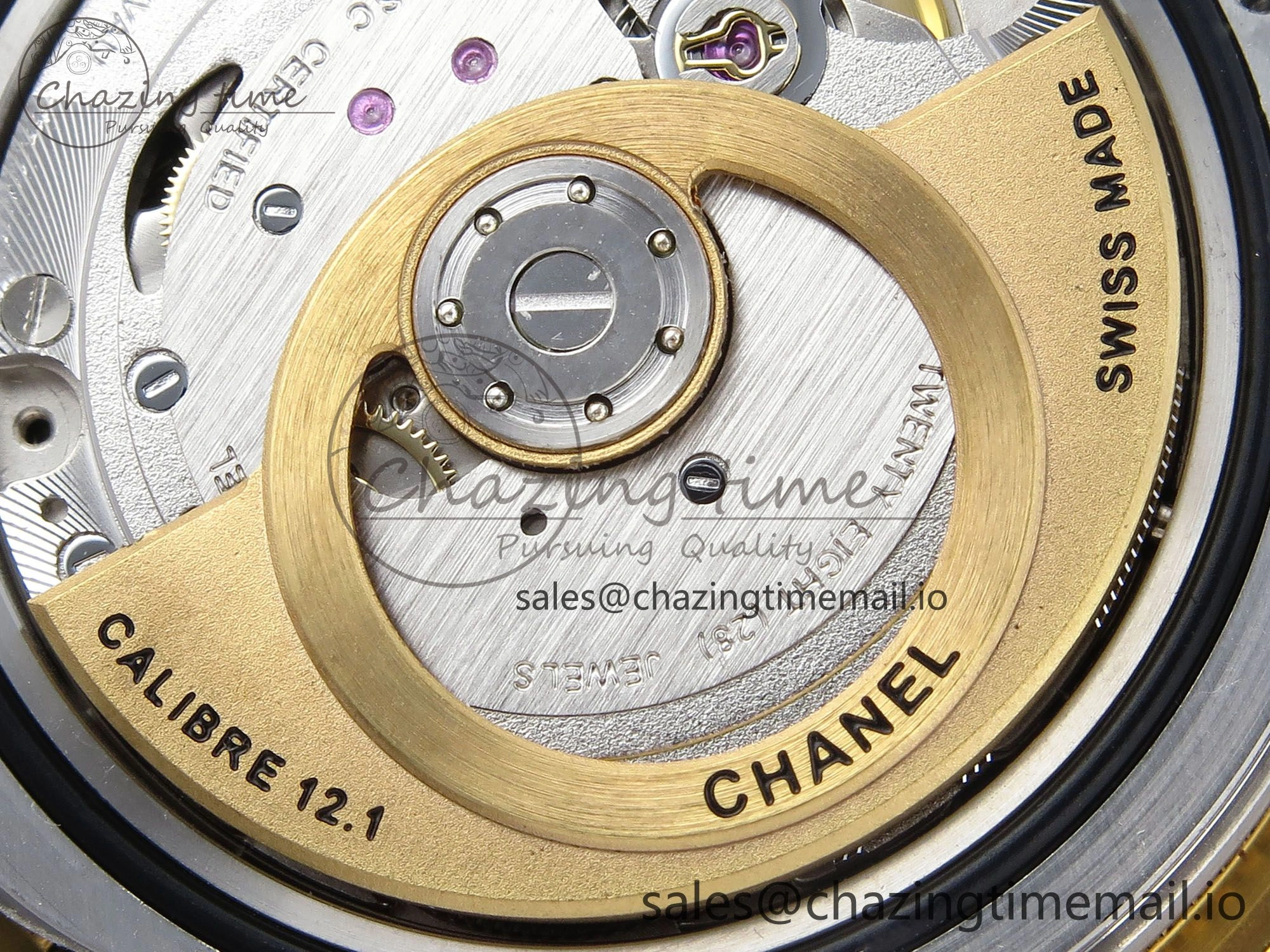 J13 33mm YG White Ceramic HTF 1:1 Best Edition White YG Dial on Bracelet A12. Elegant 6436