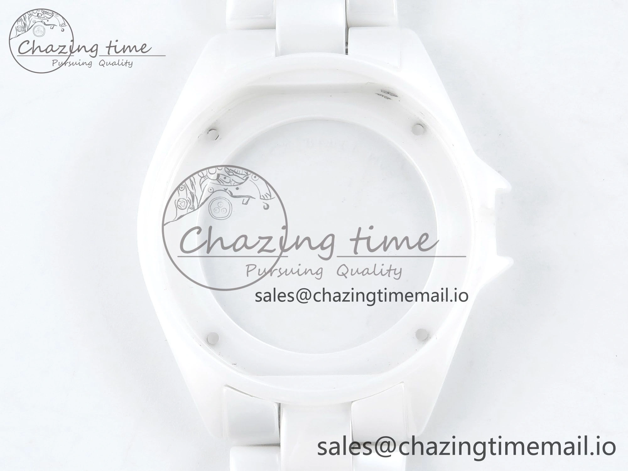 J13 33mm YG White Ceramic HTF 1:1 Best Edition White YG Dial on Bracelet A12. Elegant 6436