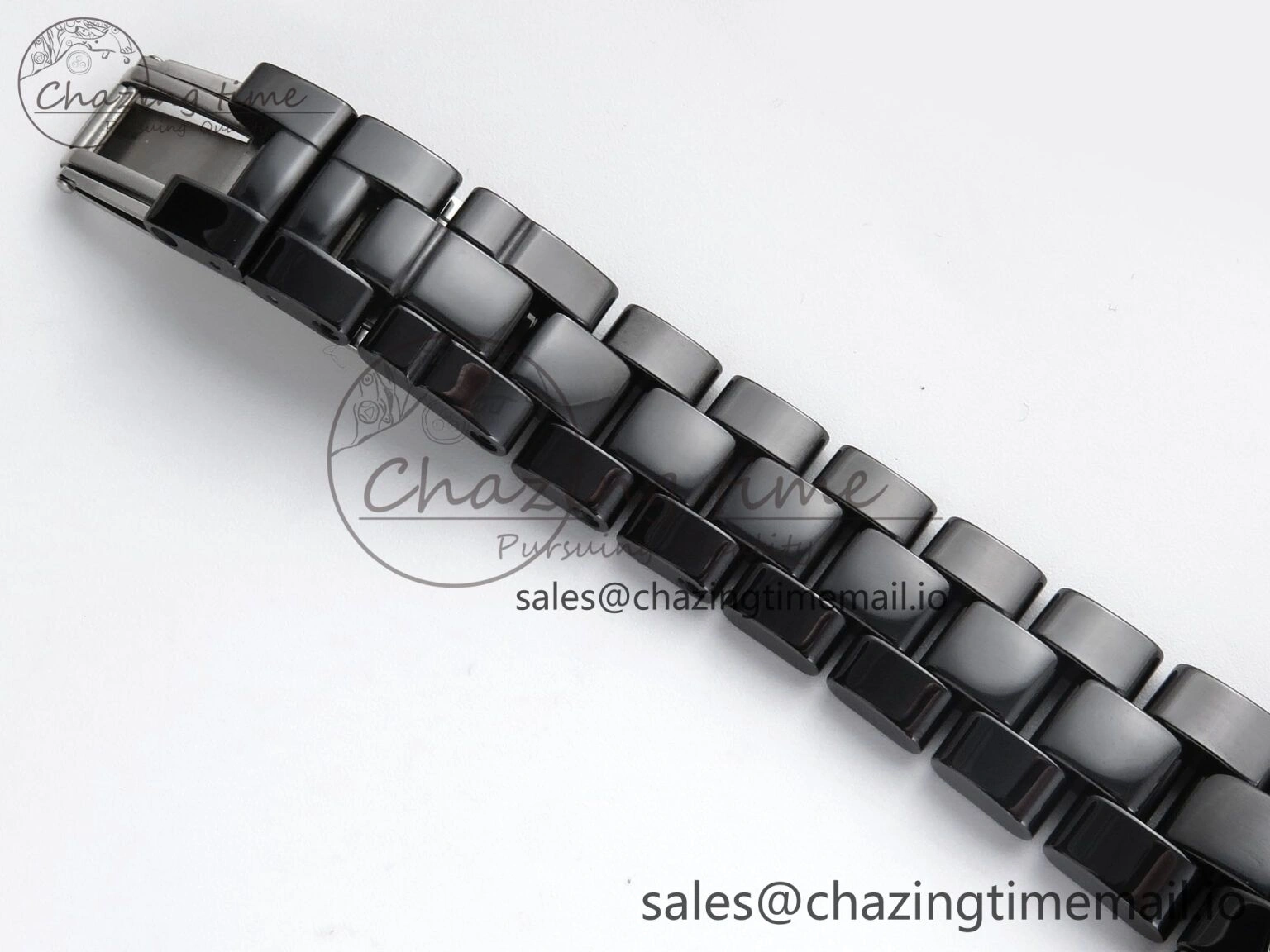 GoAnywhere J13 38mm Black Ceramic HTF 1:1 Best Edition Black Dial on Bracelet Swiss Quartz 6441
