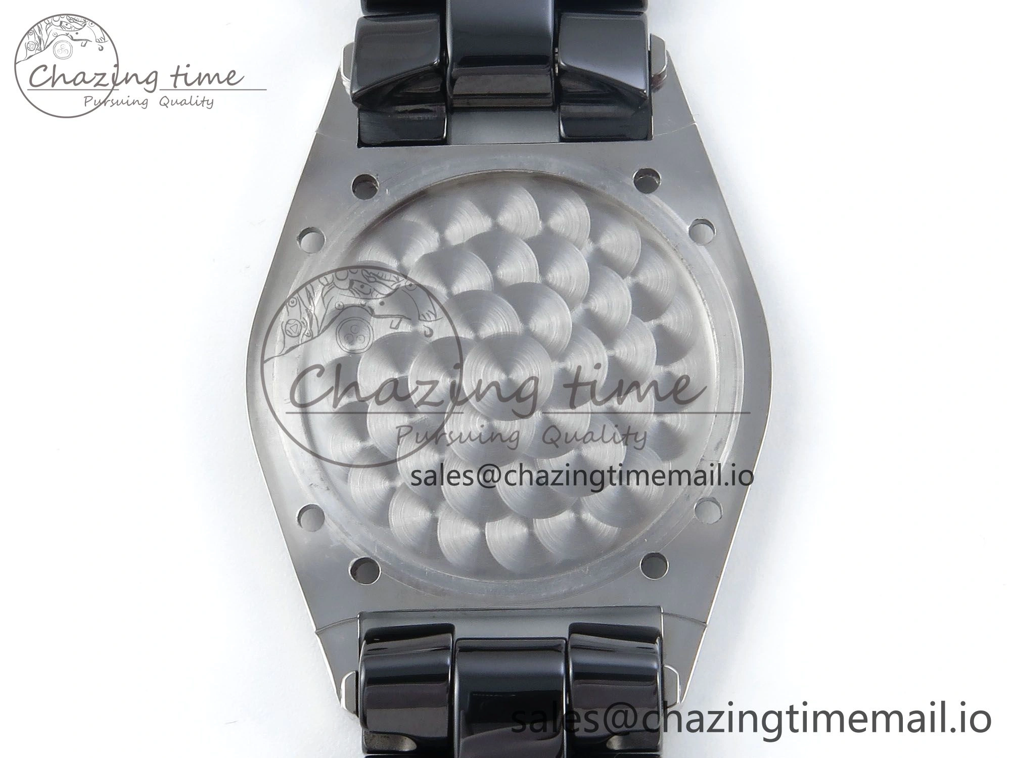 GoAnywhere J13 38mm Black Ceramic HTF 1:1 Best Edition Black Dial on Bracelet Swiss Quartz 6441