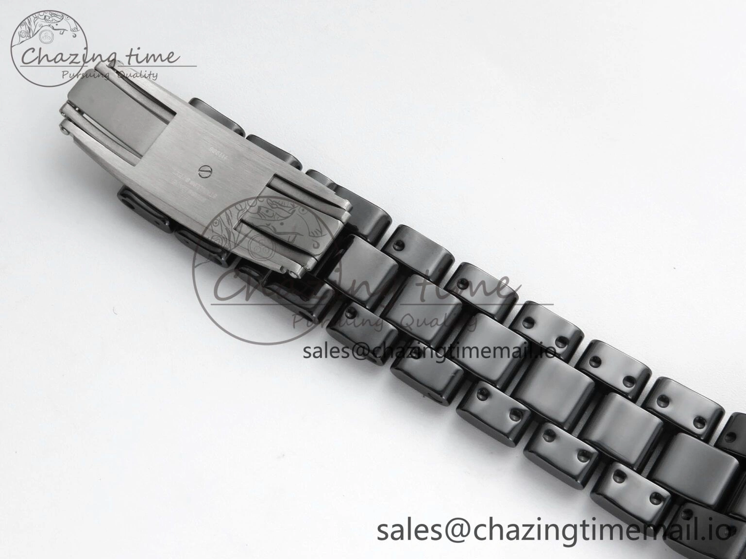 J13 38mm Black Ceramic HTF 1:1 Best Edition Black Numbers Dial on Bracelet A WrinkleFree 6438