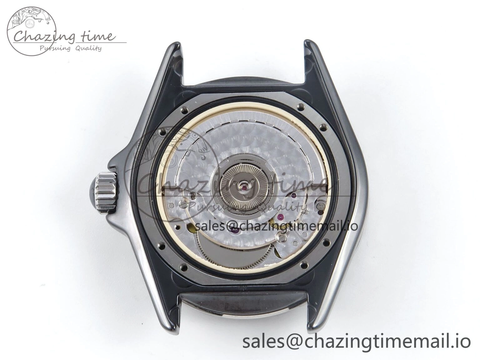 J13 38mm Black Ceramic HTF 1:1 Best Edition Black Numbers Dial on Bracelet A WrinkleFree 6438