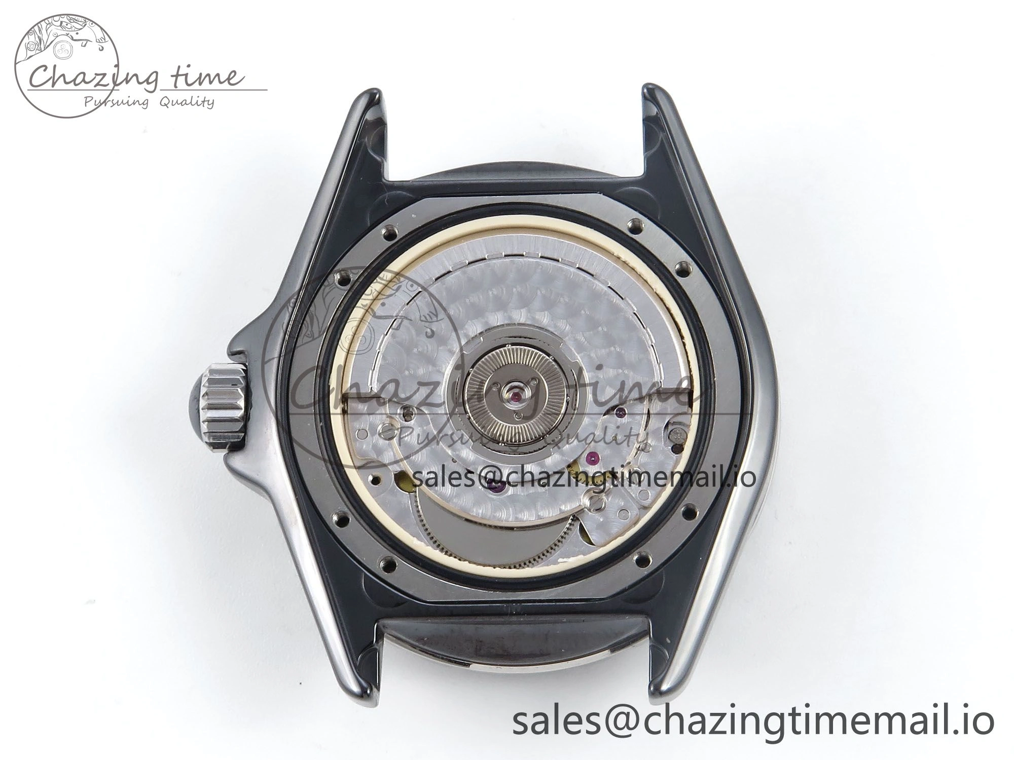 J13 38mm Black Ceramic HTF 1:1 Best Edition Black Numbers Dial on Bracelet A WrinkleFree 6438
