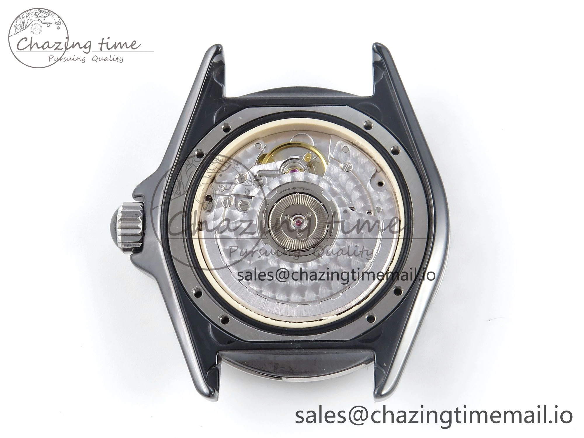 J13 38mm Black Ceramic HTF 1:1 Best Edition Black Numbers Dial on Bracelet A WrinkleFree 6438