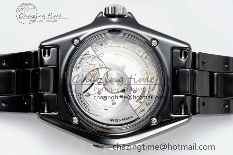 J13 38mm H5697 HTF 1:1 Best Edition Black Korea Ceramic Numeral Markers Dial on Bracelet Calibre 12. HighQuality 6467
