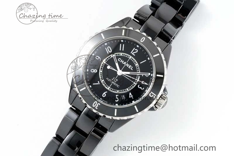 J13 38mm H5697 HTF 1:1 Best Edition Black Korea Ceramic Numeral Markers Dial on Bracelet Calibre 12. HighQuality 6467