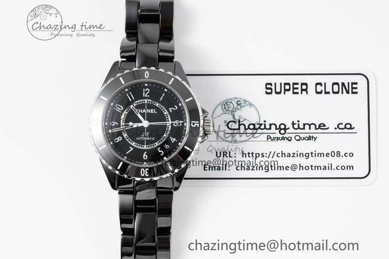 J13 38mm H5697 HTF 1:1 Best Edition Black Korea Ceramic Numeral Markers Dial on Bracelet Calibre 12. HighQuality 6467