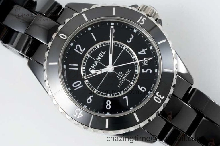 J13 38mm H5697 HTF 1:1 Best Edition Black Korea Ceramic Numeral Markers Dial on Bracelet Calibre 12. HighQuality 6467