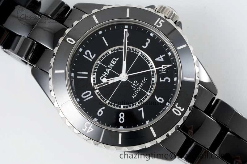 J13 38mm H5697 HTF 1:1 Best Edition Black Korea Ceramic Numeral Markers Dial on Bracelet Calibre 12. HighQuality 6467