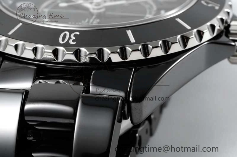 J13 38mm H5697 HTF 1:1 Best Edition Black Korea Ceramic Numeral Markers Dial on Bracelet Calibre 12. HighQuality 6467