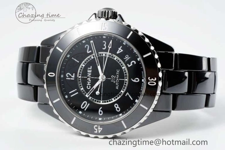 J13 38mm H5697 HTF 1:1 Best Edition Black Korea Ceramic Numeral Markers Dial on Bracelet Calibre 12. HighQuality 6467