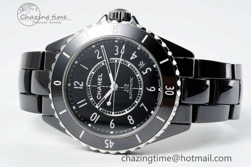 J13 38mm H5697 HTF 1:1 Best Edition Black Korea Ceramic Numeral Markers Dial on Bracelet Calibre 12. HighQuality 6467
