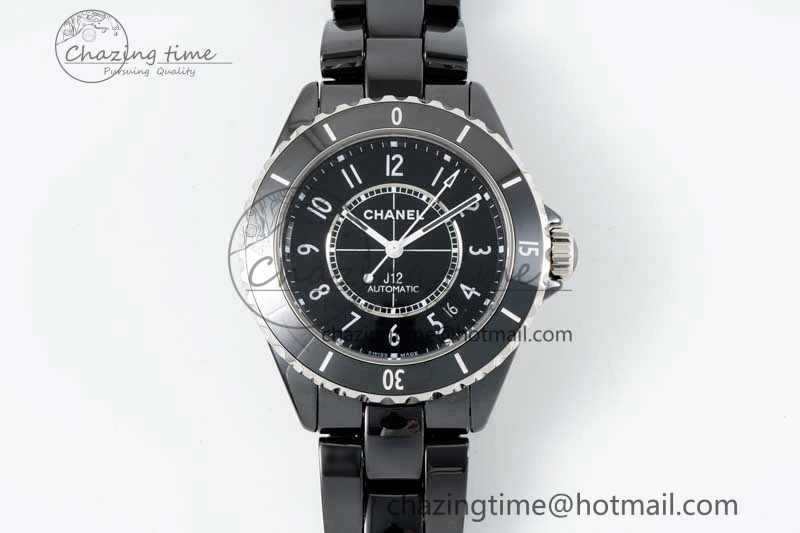 J13 38mm H5697 HTF 1:1 Best Edition Black Korea Ceramic Numeral Markers Dial on Bracelet Calibre 12. HighQuality 6467