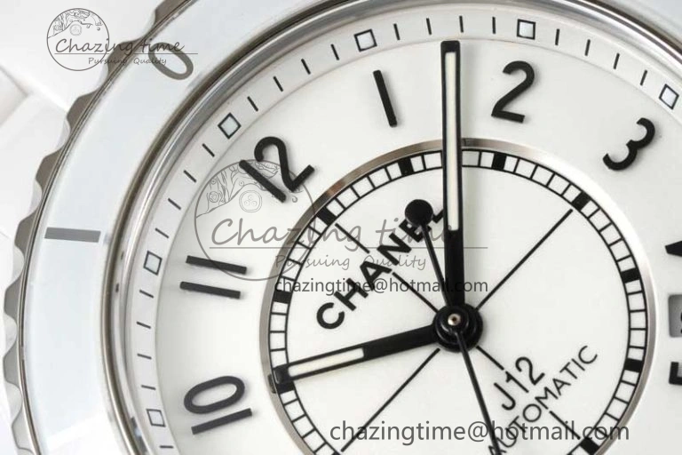 J13 38mm H5700 HTF 1:1 Best Edition White Ceramic Numeral Markers Dial on Bracelet Calibre 12. Soft 6466