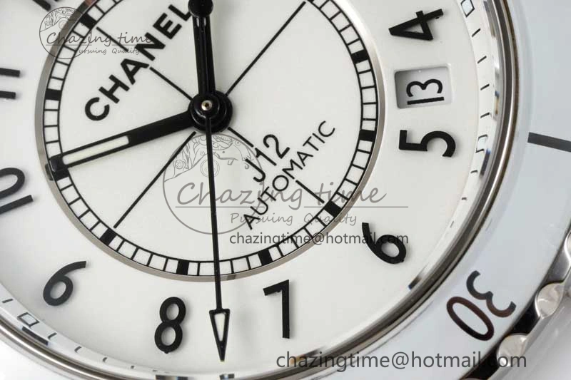 J13 38mm H5700 HTF 1:1 Best Edition White Ceramic Numeral Markers Dial on Bracelet Calibre 12. Soft 6466