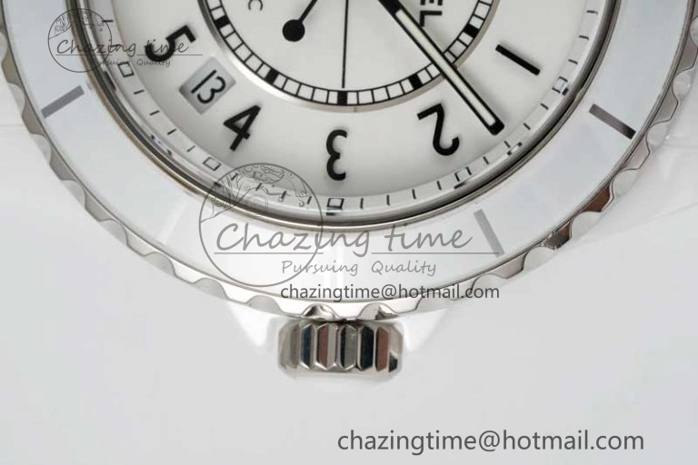 J13 38mm H5700 HTF 1:1 Best Edition White Ceramic Numeral Markers Dial on Bracelet Calibre 12. Soft 6466