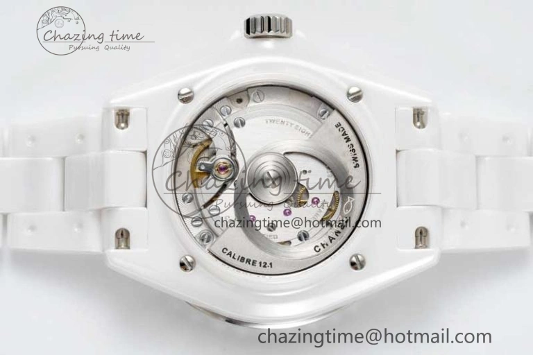 J13 38mm H5700 HTF 1:1 Best Edition White Ceramic Numeral Markers Dial on Bracelet Calibre 12. Soft 6466