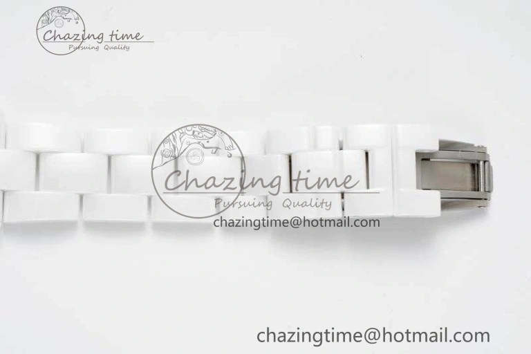J13 38mm H5700 HTF 1:1 Best Edition White Ceramic Numeral Markers Dial on Bracelet Calibre 12. Soft 6466