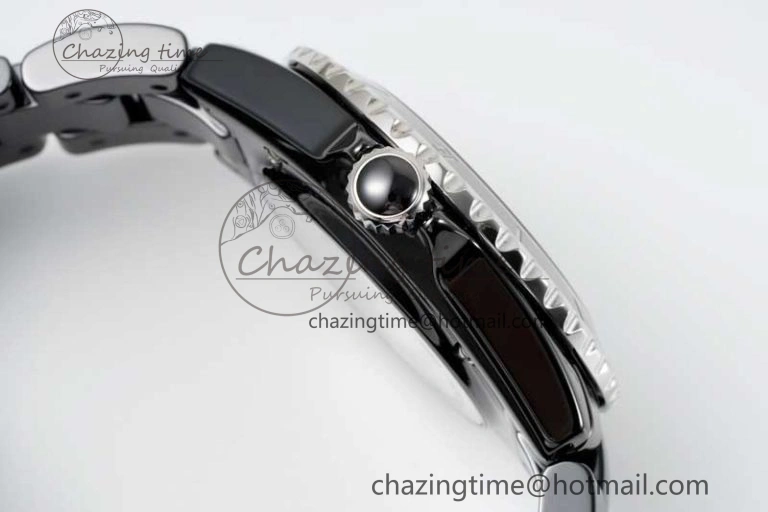 Colorful J13 38mm H5702 HTF 1:1 Best Edition Black Korea Ceramic Diamonds Markers Dial on Bracelet Calibre 12. 6468