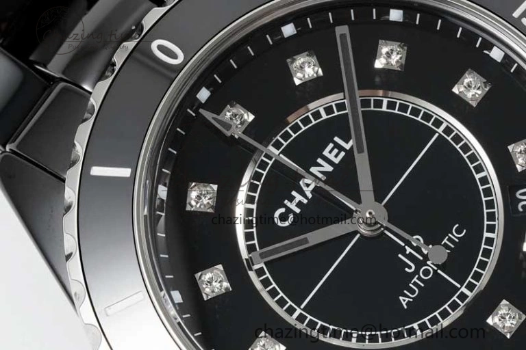 Colorful J13 38mm H5702 HTF 1:1 Best Edition Black Korea Ceramic Diamonds Markers Dial on Bracelet Calibre 12. 6468