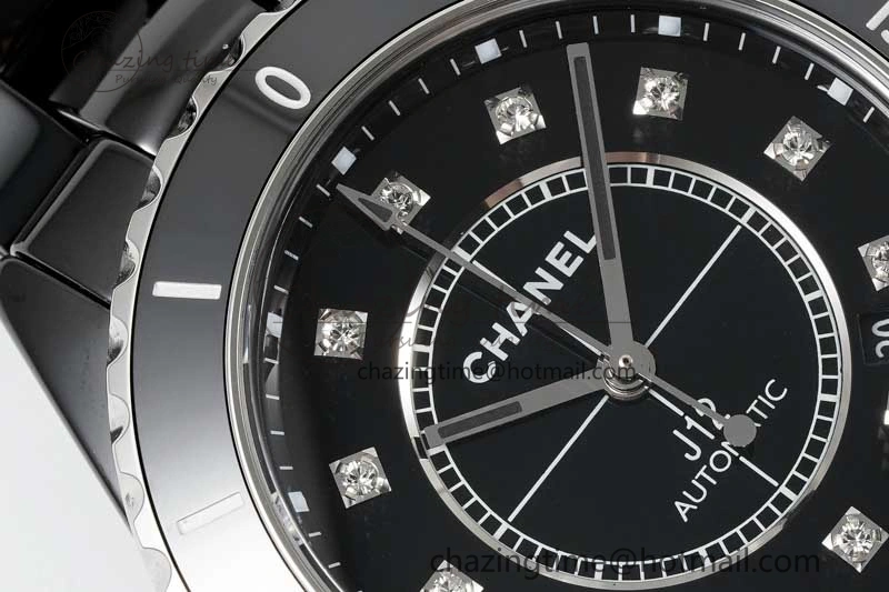 Colorful J13 38mm H5702 HTF 1:1 Best Edition Black Korea Ceramic Diamonds Markers Dial on Bracelet Calibre 12. 6468