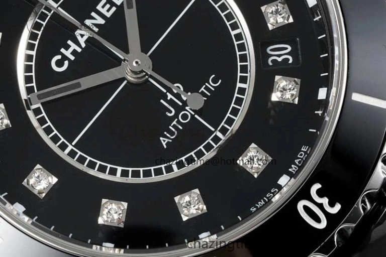 Colorful J13 38mm H5702 HTF 1:1 Best Edition Black Korea Ceramic Diamonds Markers Dial on Bracelet Calibre 12. 6468