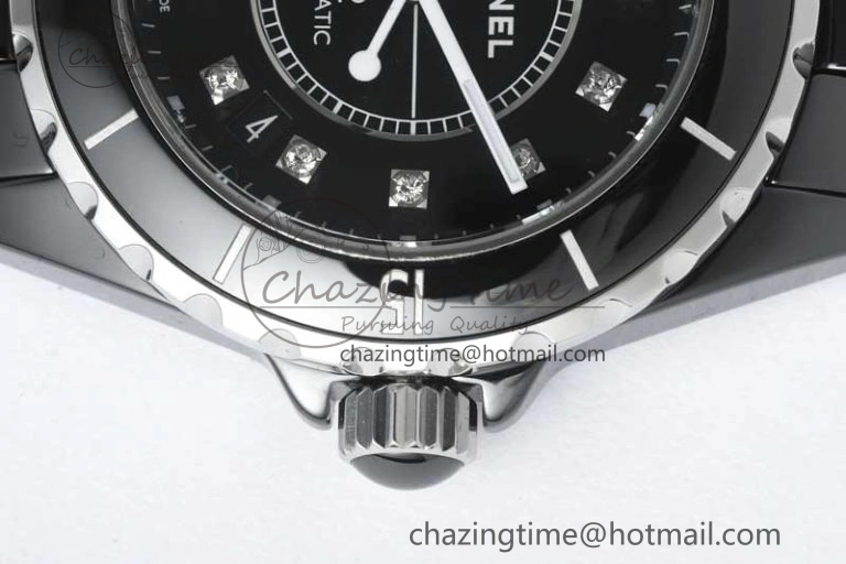 WellDesigned J13 38mm HTF 1:1 Best Edition Black Korea Ceramic Diamonds Markers Dial on Bracelet A 6473