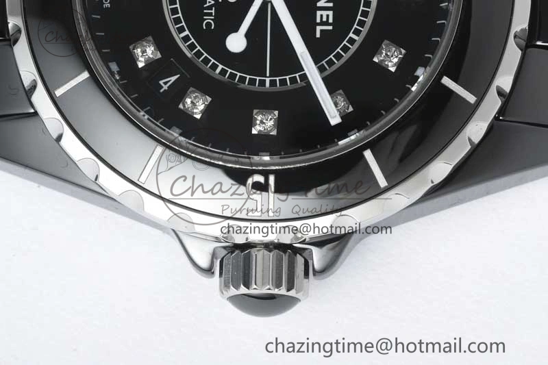 WellDesigned J13 38mm HTF 1:1 Best Edition Black Korea Ceramic Diamonds Markers Dial on Bracelet A 6473