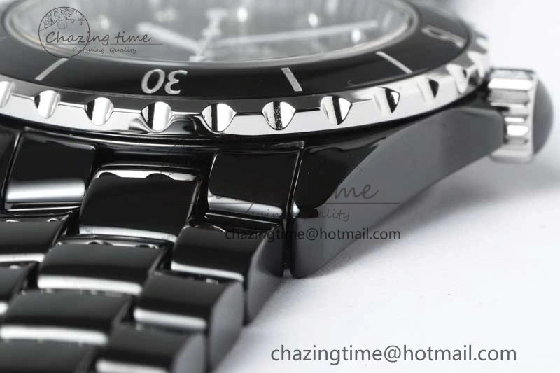 WellDesigned J13 38mm HTF 1:1 Best Edition Black Korea Ceramic Diamonds Markers Dial on Bracelet A 6473