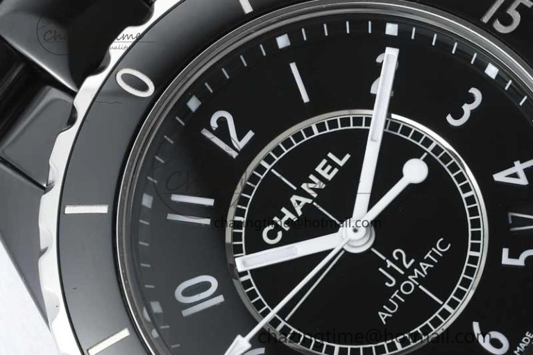 J13 38mm HTF 1:1 Best Edition Black Korea Ceramic Numeral Markers Dial on Bracelet A TravelReady 6475