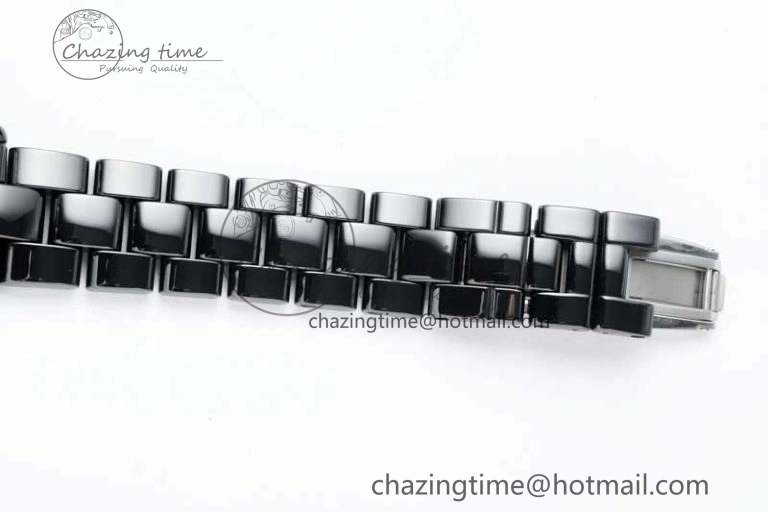 J13 38mm HTF 1:1 Best Edition Black Korea Ceramic Numeral Markers Dial on Bracelet A TravelReady 6475