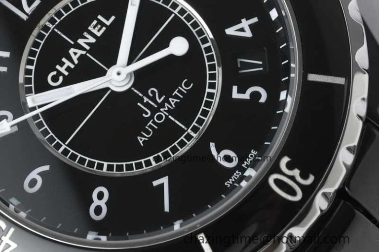 J13 38mm HTF 1:1 Best Edition Black Korea Ceramic Numeral Markers Dial on Bracelet A TravelReady 6475