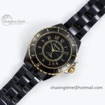 J13 38mm HTF 1:1 Best Edition Black Korea Ceramic Numeral Markers Dial on Bracelet A TravelReady 6475