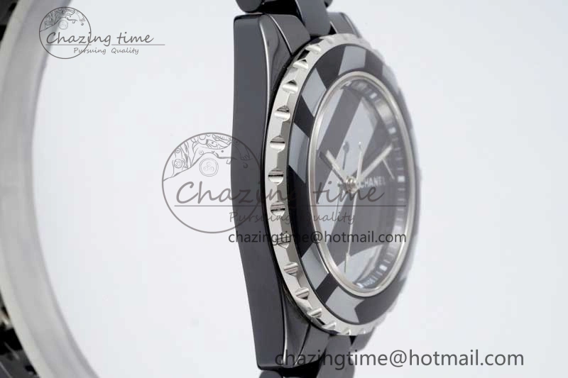 J13 38mm HTF 1:1 Best Edition Black Korea Ceramic Stripe Dial on Bracelet A FreshLook 6464