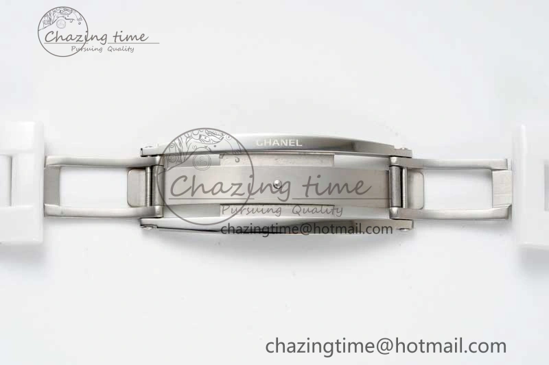 J13 38mm HTF 1:1 Best Edition White Ceramic Numeral Markers Dial on Bracelet Calibre 12. Upgraded 6465