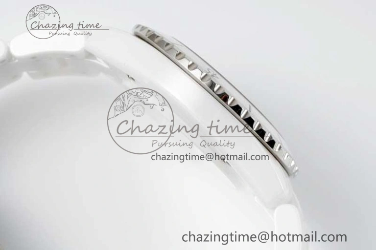 J13 38mm HTF 1:1 Best Edition White Ceramic Numeral Markers Dial on Bracelet Calibre 12. Upgraded 6465