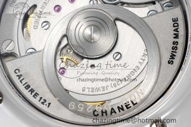J13 38mm HTF 1:1 Best Edition White Ceramic Numeral Markers Dial on Bracelet Calibre 12. Upgraded 6465