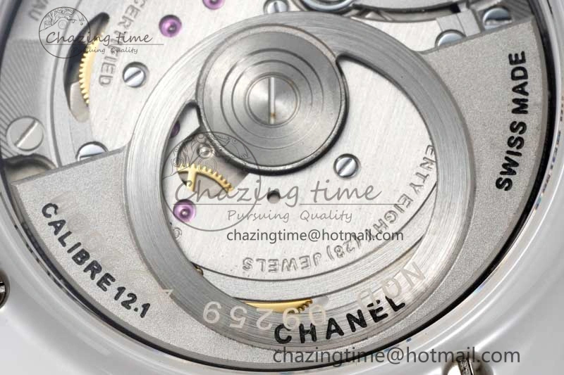 J13 38mm HTF 1:1 Best Edition White Ceramic Numeral Markers Dial on Bracelet Calibre 12. Upgraded 6465