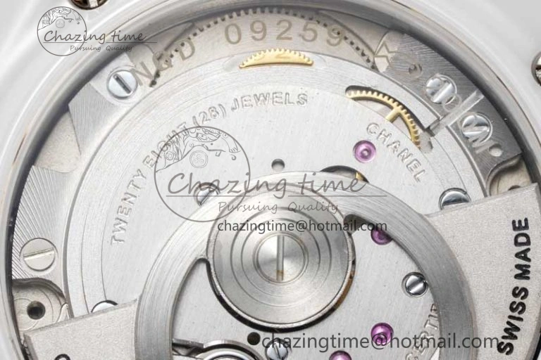 J13 38mm HTF 1:1 Best Edition White Ceramic Numeral Markers Dial on Bracelet Calibre 12. Upgraded 6465