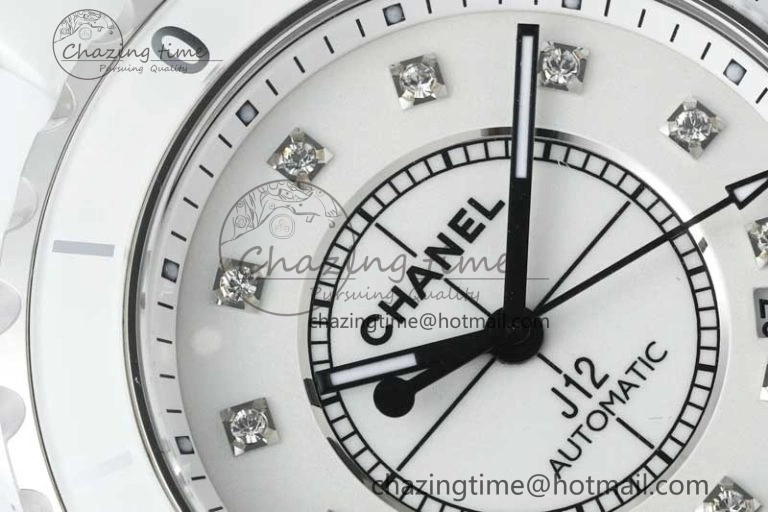 GoodFit J13 38mm HTF 1:1 Best Edition White Korea Ceramic Diamonds Markers Dial on Bracelet A 6470