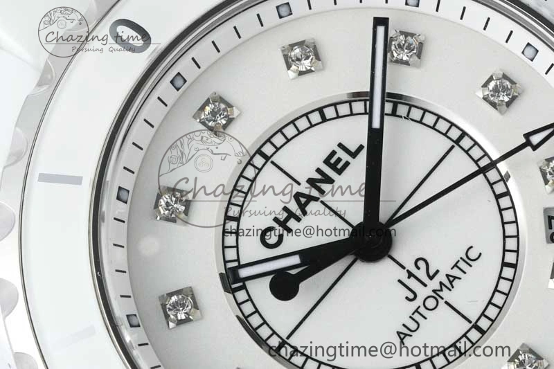 GoodFit J13 38mm HTF 1:1 Best Edition White Korea Ceramic Diamonds Markers Dial on Bracelet A 6470