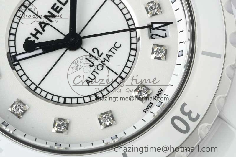 GoodFit J13 38mm HTF 1:1 Best Edition White Korea Ceramic Diamonds Markers Dial on Bracelet A 6470